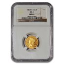 1824/1 $2.50 Capped Bust Gold Quarter Eagle MS-61 NGC (BD-1) 1824/1 $2.50 Capped Bust Gold Quarter Eagle MS-61 NGC (BD-1)